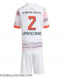 Günstige Bayern Munich Dayot Upamecano #2 Auswärts Trikotsatzt Kinder 2025-26 Kurzarm (+ Kurze Hosen)